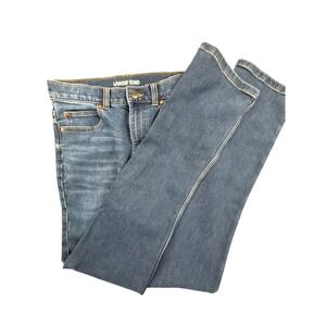 Lands' End Kids 16 S Blue Denim Jeans Adjustable Waist School Recess Outdoors